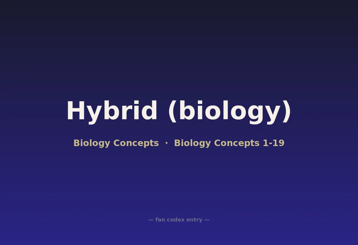 Hybrid (biology)