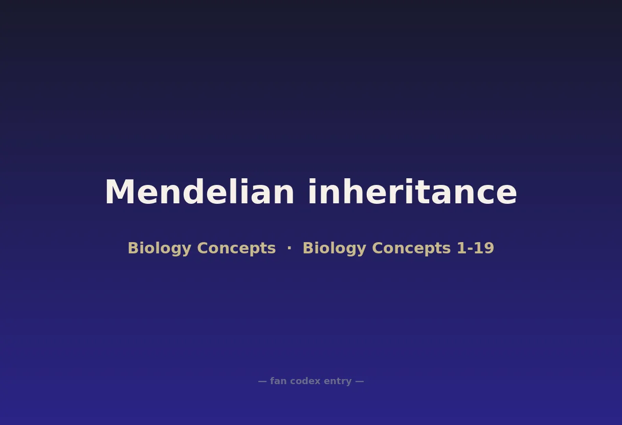 Mendelian inheritance